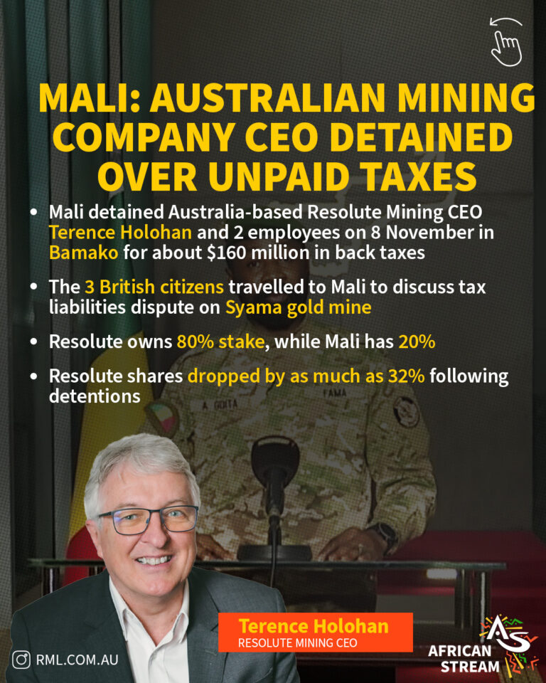 Mali: Australian Mining Company CEO Detained Over Unpaid Taxes ...